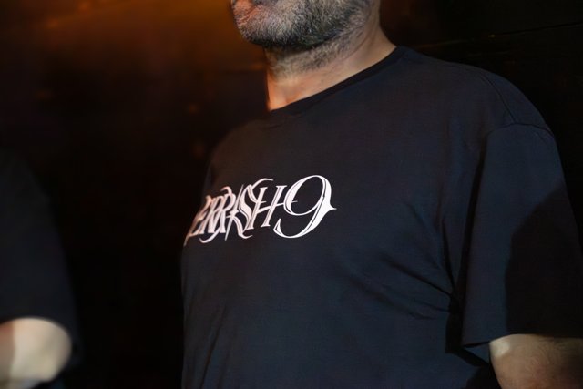 A close view of a Perrish 9 shirt