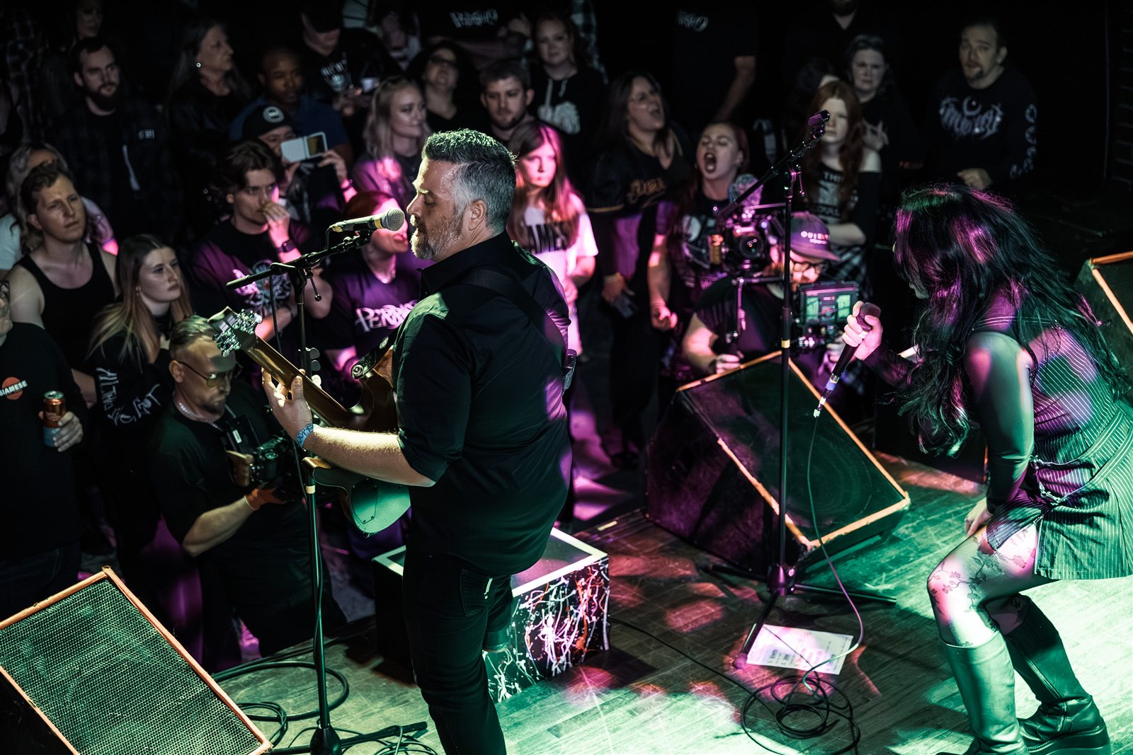 Perrish 9 performing close to the crowd at Purgatory