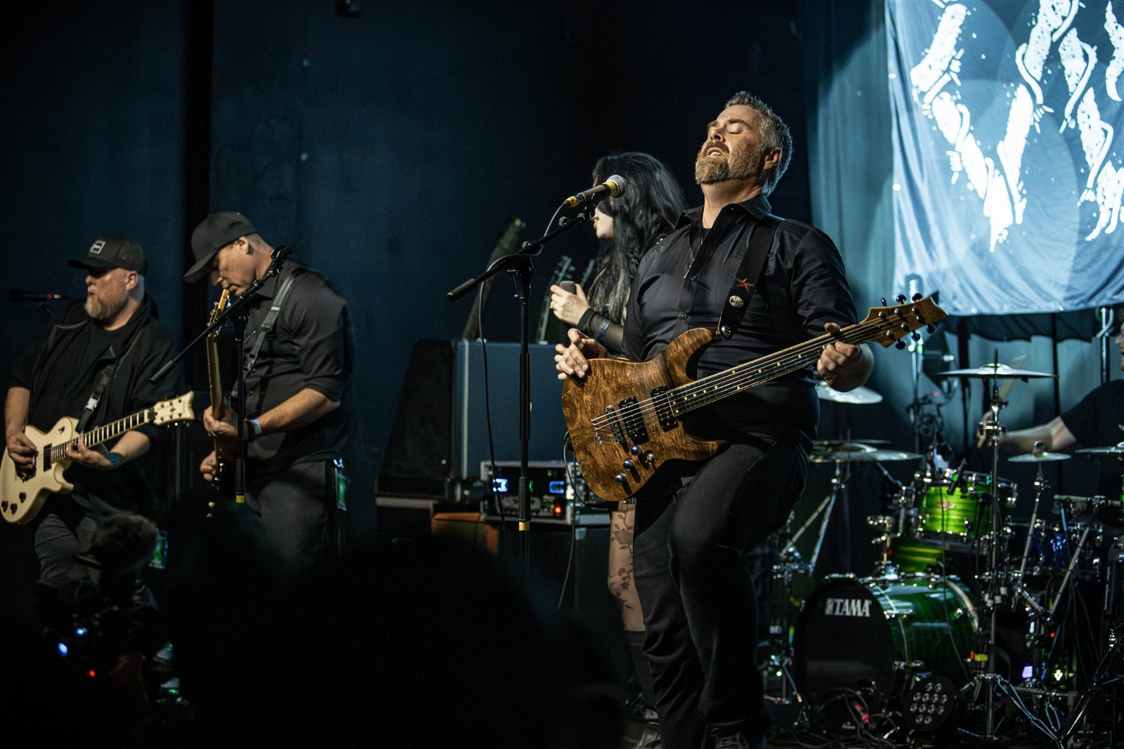 Perrish 9 performing across the Purgatory stage
